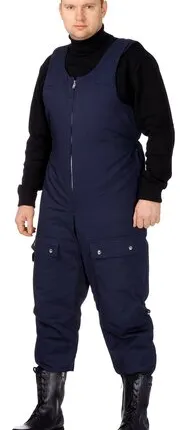 Фото №0 Полукомбинезон мужской меховой синий