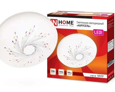 фото Светильник светодиодный DECO КАРУСЕЛЬ 24Вт 230В 6500К 1560лм 300мм IN HOME 4690612025148