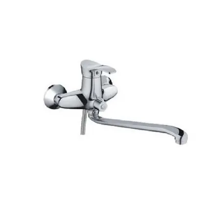 Фото №0 Смеситель для ванны FRAP F2201 с поворотным изливом 400 мм, цвет: хром