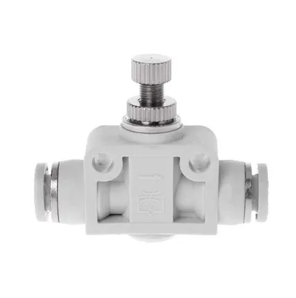 Фото №0 Кран игольчатый для пневмошлангов 10 х 6 мм (белый)