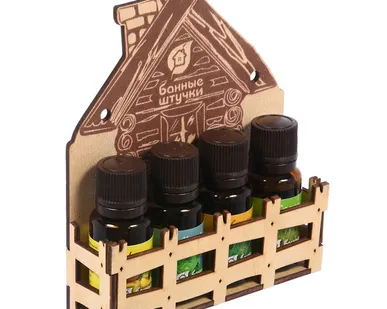 фото Набор эфирных масел для бани Банька: Эвкалипт, Сосна, Лимон, Пихта (4 шт., арт. БШ 33401)