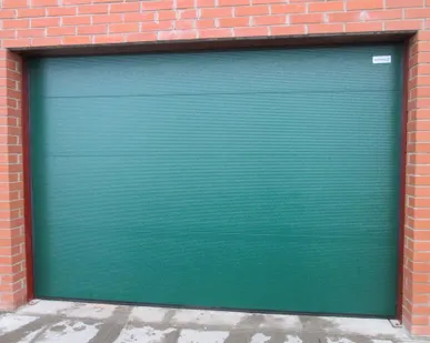 фото Ворота секционные ALUTECH TREND 2500*2375 зеленый мох