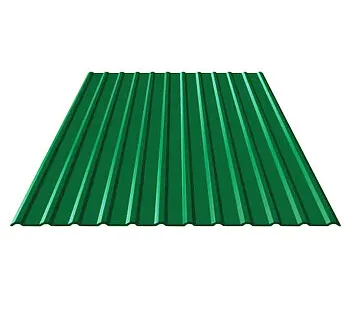 фото Профнастил С-8, 1200х2000 мм, 0.45 мм, 2.4 м², зеленый