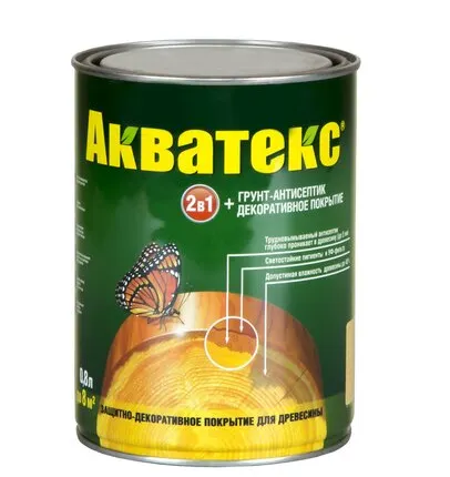 Фото №0 Покрытие защитно-декоративное д/дерева Акватекс 2 в 1 (дуб) 0,8 л, Рогнеда