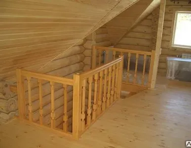 фото Поручень деревянный ель, п.м.