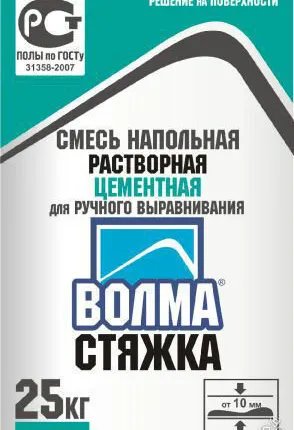 Фото №0 Смесь напольная "Волма-стяжка" 25 кг с доставкой