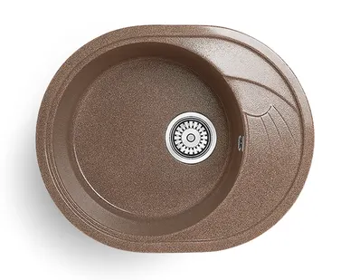 фото Мойка ГЛЯНЦЕВАЯ КВАРЦ 570LL -6 ТЕРРАКОТ