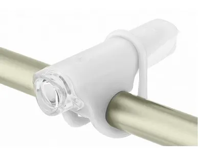 фото Фонарь передний на руль JY-267-G, 1 суперяркий светодиод, пластиковый белый