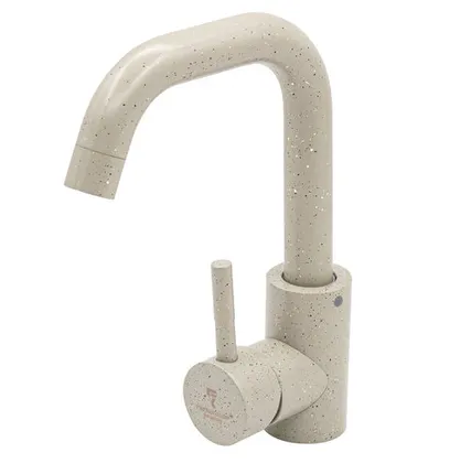 Фото №0 Смеситель для кухни РемоКолор крепление гайка бежевый под камень