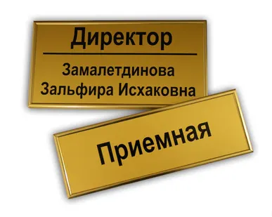 фото Табличка на пластике, в профиле &quot;Nielsen&quot; (300х120 мм)