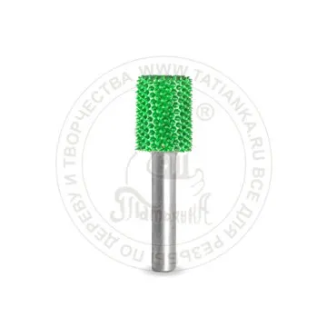 Фото №0 6C12-70 - Цилиндр, Ø хвостовика 6мм, Ø фрезы X 12,7мм, L фрезы 19,05мм (coarse/зеленая)