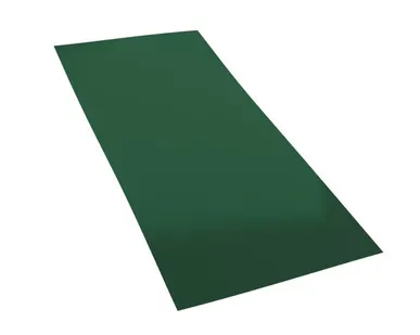 фото Гладкий стальной лист с защитной пленкой 0,35 Зелёный 2,5 метра