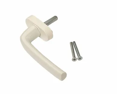 фото Ручка оконная Roto Samba 37 мм, белая, с логотипом Roto, 2 винта