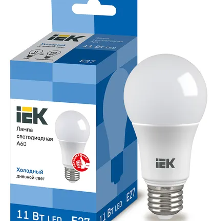 Фото №0 IEK Лампа светодиод. 11/6500/Е27/A60 шар IEK