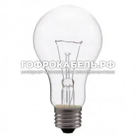 Фото №0 Лампа накаливания "Лисма" мощностью 150 Вт с цоколем Е27.