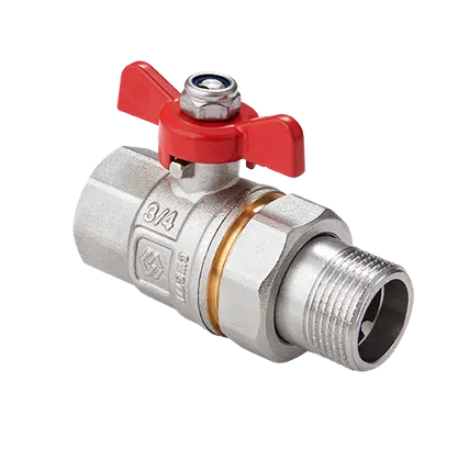 Фото №0 Кран шар. п/п с полусгоном MVI  1" вн/нар бабочка BV.520.06