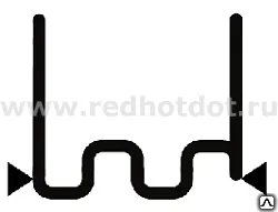 фото Скоба воолнообразная широкая надрезанная (100шт) 0,8, арт.SC08002 RedHotDot