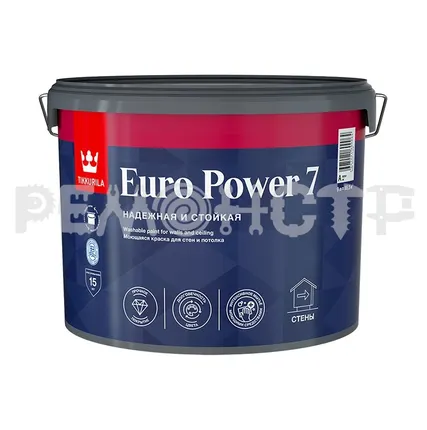 Фото №0 Краска интер  9л база А лат мат Tikkurila EURO POWER_7 (1) П