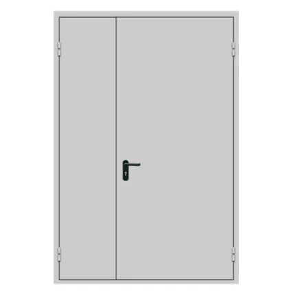 Фото №0 Двери противопожарные металлические двупольные глухие - без порога типа ДПМГбп-02-(EI-60)