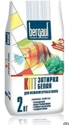 Фото №0 Затирка "BERGAUF KITT" серая 2кг