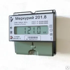 фото Счетчик Меркурий - 201.8 5/80А 230В ЖК 1 тариф