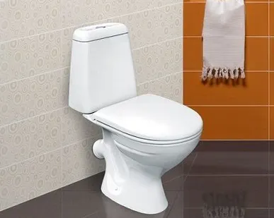 фото Унитаз-компакт Анимо косой (стандарт: 2-реж., дюро, метал крепеж)