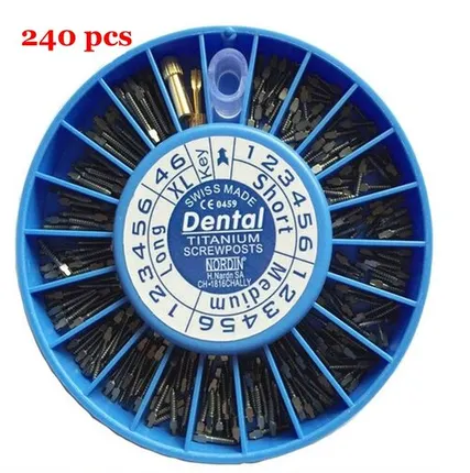 Фото №0 Штифты титановые с композитной головкой, ассорти, 240 шт. H.Nordin