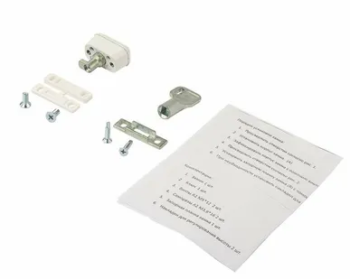 фото Замок блокировочный (детский) алюминий, ELEMENTIS, белый RAL9016