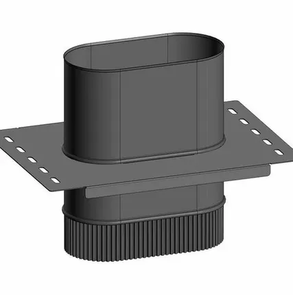 Фото №0 Площадка монтажная овал моно 120х240, СТАНДАРТ AISI 304, 0,8мм (ТиС)
