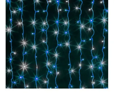 фото Гирлянда "Занавес" 500 LED 250х150см уличная соед. до 6 мод. син./бел. SHLights 4690601041302