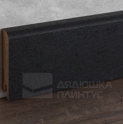 Фото №0 Лука Плинтус МДФ Лука Пл 80МДФ.2400.Point line 24034 Черный лофт