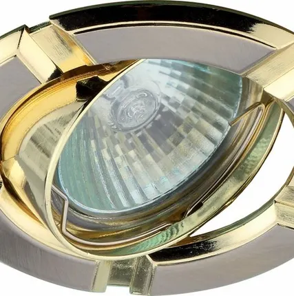 Фото №0 Светильник встр.для Г.Л.50Вт МR16 гравировка перламутровое золото\никель KL5AT PG/N