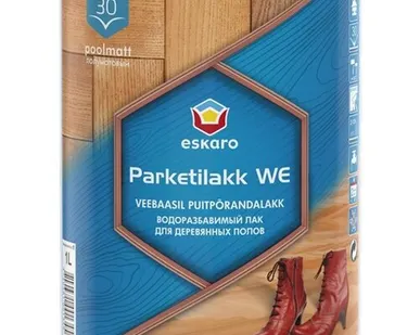 фото Лак ESKARO Лак для отделки паркета ESKARO Parketilakk WE 3 л полуматовый акриловый