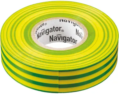 фото Изолента ПВХ 19мм (рул.20м) жел/зел. NIT-A19-20/YG Navigator 71115