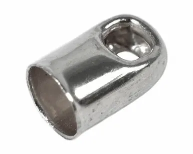 фото Концевик металл с отверстием 8 х 5 мм (Ni)