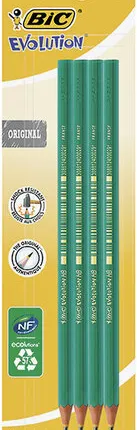 Фото №0 Карандаши Bic HB Evolution графитовые без ластика 4 шт, 40 г