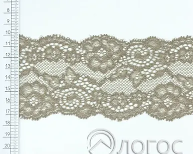 фото Кружево стрейч IS-307 60мм И, т.бежевый