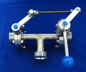 фото Заслонка трехходовая сопряженная P - P - P NIOB Fluid