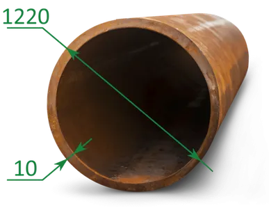 фото Труба лежалая 1220х10