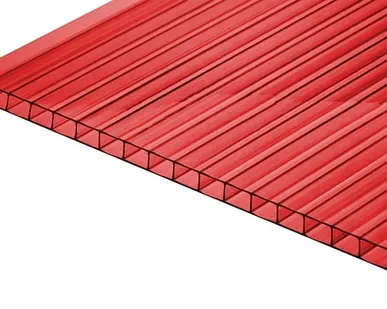 фото Сотовый поликарбонат КИВИ Красный 4 мм (2,1*12 м)