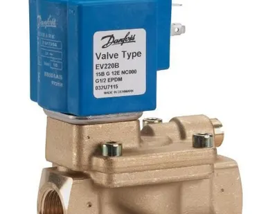 фото Клапан соленоидный EV220B 15-50 с сервоприводом, с катушкой, Danfoss
