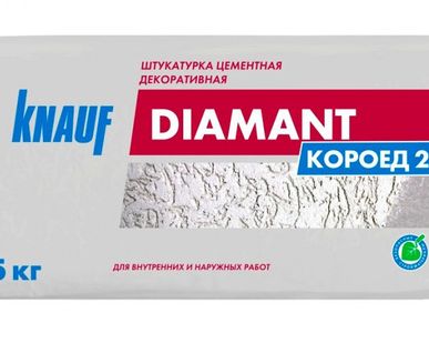 фото Штукатурка декоративная ДИАМАНТ Короед 2,5мм, 25кг KNAUF