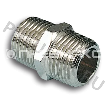 Фото №0 10214_1021414 - Фитинг - соединитель наруж. резьба R1/4" - наруж. резьба R1/4"