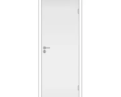 фото Дверное полотно глухое 700*2000 Белое крашенное ГОСТ с замком Олови