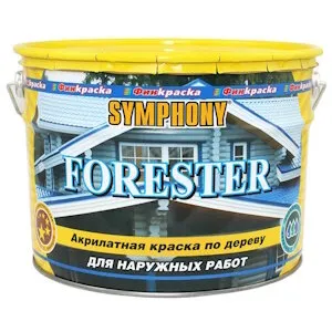 Фото №0 Forester, шелковисто-матовая краска для наружных работ (База С), 9 литров