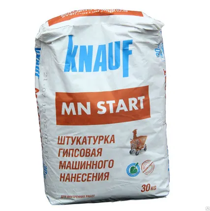 Фото №0 Штукатурка гипсовая МН-Старт Кнауф 30 кг, белая Knauf