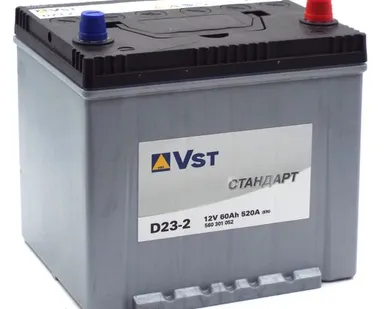 фото Аккумулятор VST Стандарт Азия D23-2 60 Ач о.п.