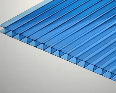 фото Сотовый поликарбонат, синий, 8 мм