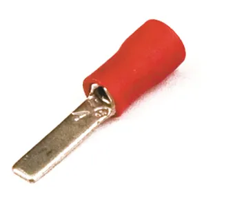 фото ДКС Наконечник с плоским штифтом с изолир.фланцем 0,25-1,5 кв.мм 2,5х17 мм(НШПИ)