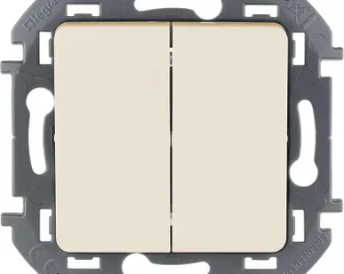 фото Механизм выключателя 2-кл. Inspiria 250В 10AX сл. кость Leg 673621